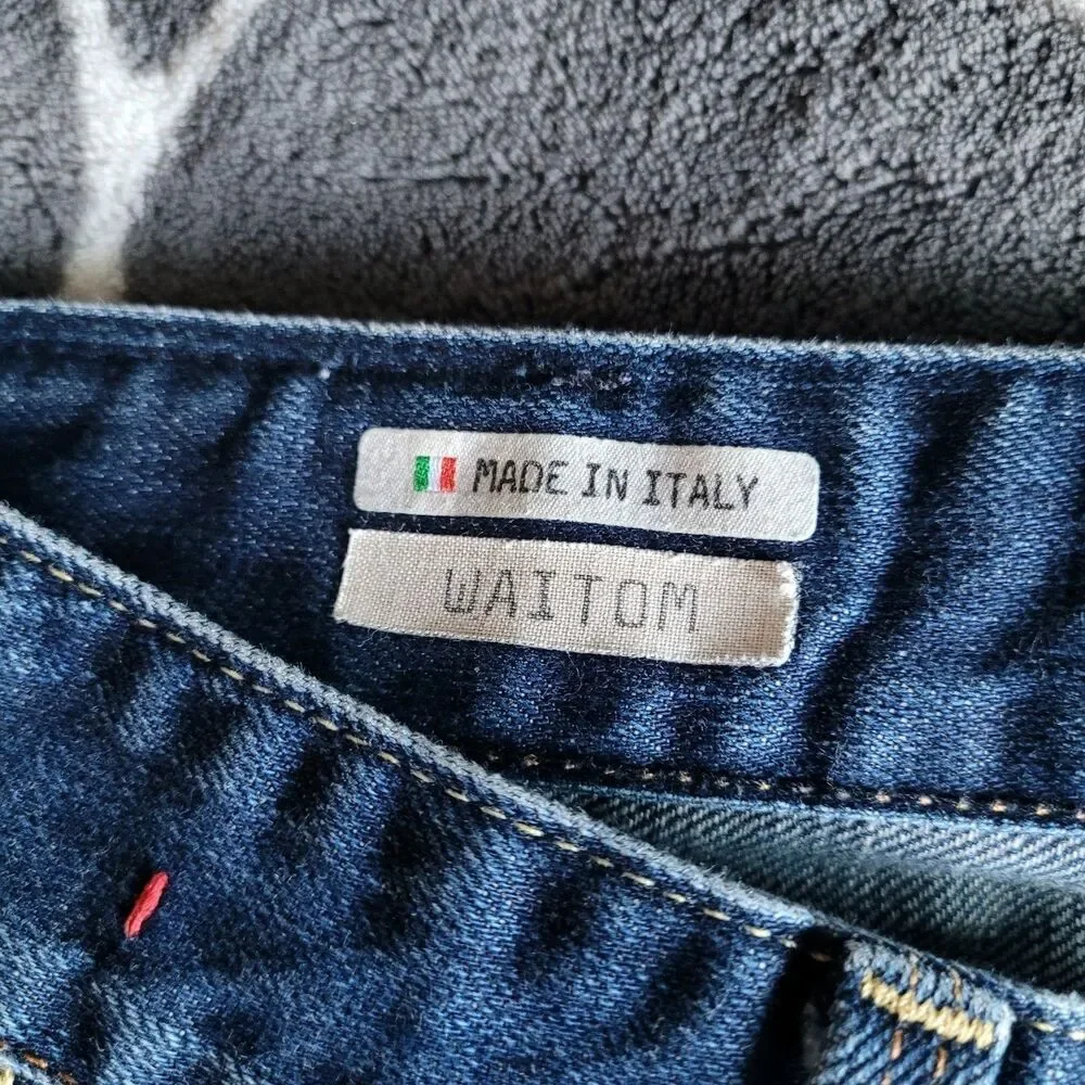 REPLAY R81 Mens Waitom Jeans Dark Blue W29 L32 Button Fly Selvedge Made In Italy